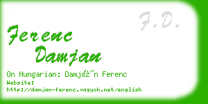 ferenc damjan business card